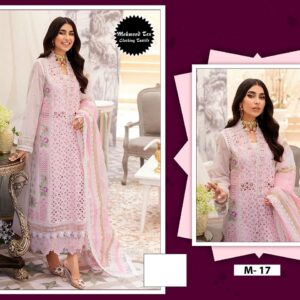 MEHMOOD TEX M 17 COTTON HEAVY EMBROIDERY PAKISTANI SALWAR KAMEEZ SURAT