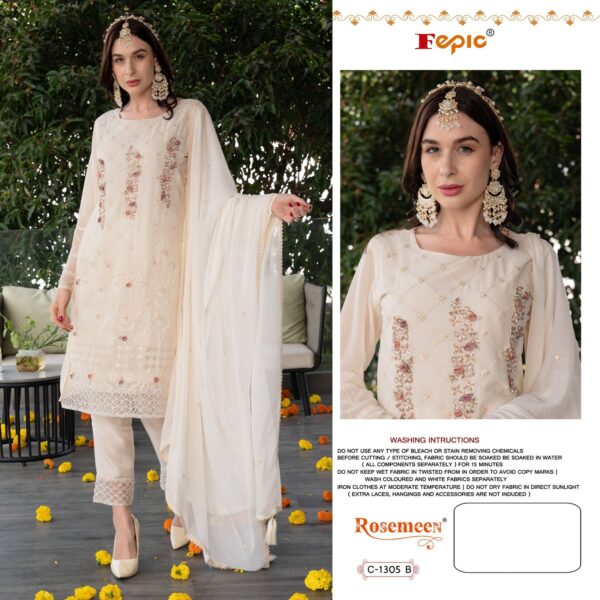 FEPIC ROSEMEEN C 1305 GEORGETTE EMBROIDERY PAKISTANI SUITS
