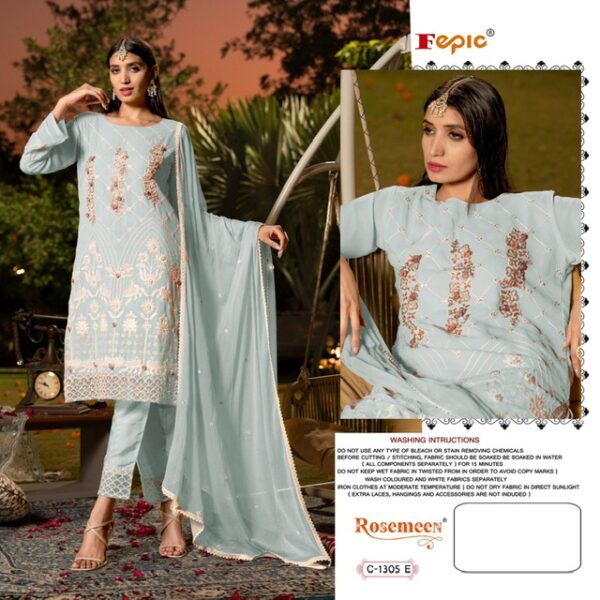 FEPIC ROSEMEEN C 1305 GEORGETTE EMBROIDERY PAKISTANI SUITS