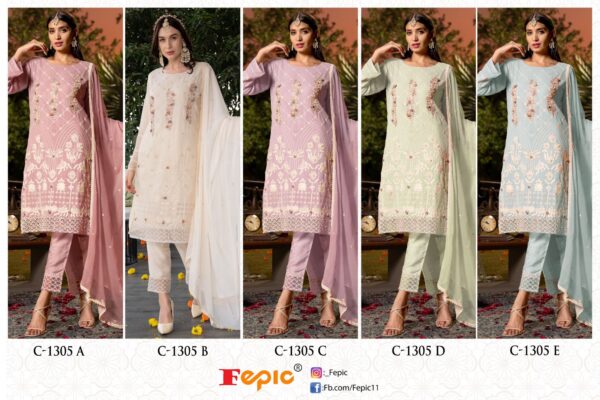 FEPIC ROSEMEEN C 1305 GEORGETTE EMBROIDERY PAKISTANI SUITS