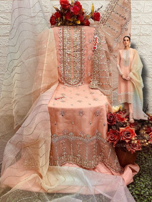 FEPIC C 1522 ORGANZA EMBROIDERED PAKISTANI SALWAR KAMEEZ COLLECTION