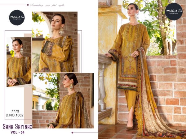 MEHBOOB TEX 1082 SANA SAFINAZ VOL 4 MUSLIN DIGITAL PRINT PAKISTANI SUITS COLLECTION