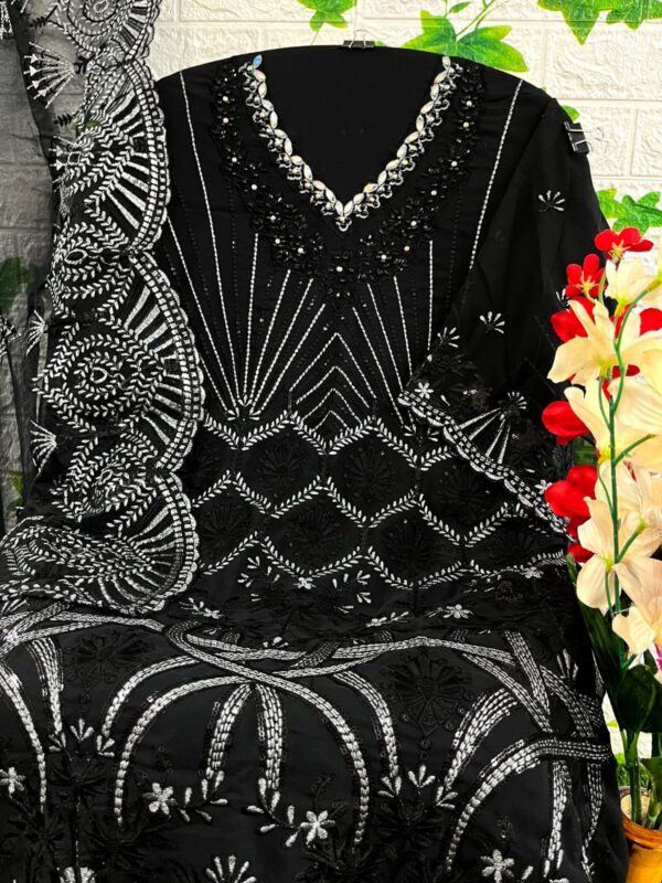 RUNGREZ 1026 BLACK GEORGETTE PAKISTANI SUITS WHOLESALER SURAT