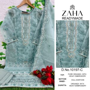 ZAHA AASIYA VOL 1 READYMADE ORGANZA PAKISTANI SUITS COLLECTION