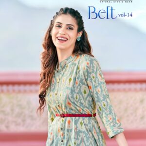 MITTOO BELT VOL 14 RAYON PRINT EXPORT QUALITY KURTIS CATALOG WHOLESALER