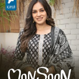KAYA MONSOON RAYON PRINT KURTI WITH BOTTOM AND DUPATTA WHOLESALER