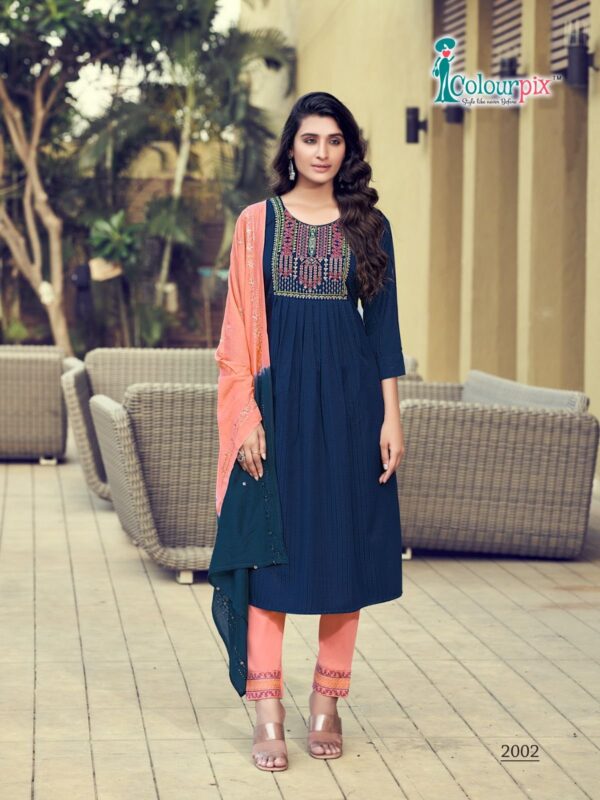 COLOURPIX MASTANI VOL 2 HEAVY VISCOSE RAYON KURTIS WITH BOTTOM AND DUPATTA WHOLESALE