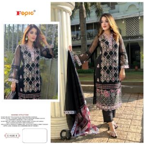 FEPIC ROSEMEEN C 1520 ORGANZA HEAVY WORK FANCY PAKISTANI SUITS SURAT