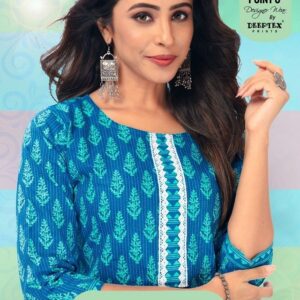 DEEPTEX EXOTIC VOL 4 COTTON  KURTI WITH PANT CATALOG WHOLESALER SURAT