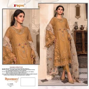 FEPIC C 1606 ORGANZA HEAVY WORK BRIDAL PAKISTANI SUITS