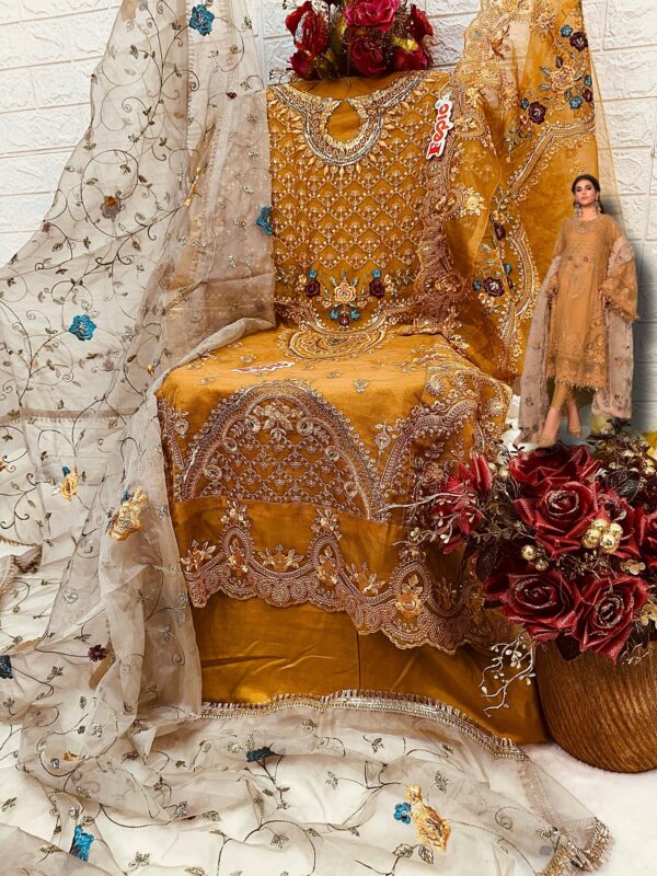 FEPIC C 1606 ORGANZA HEAVY WORK BRIDAL PAKISTANI SUITS