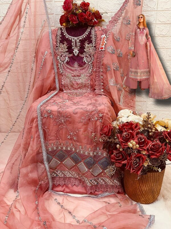 FEPIC C 1343 ORGANZA EMBRODERED PAKISTANI SUITS COLLECTION