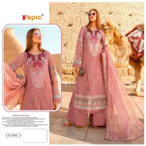 FEPIC C 1343 ORGANZA EMBRODERED PAKISTANI SUITS COLLECTION