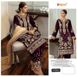 FEPIC V 17017 VELVET HEAVY EMBRODERED SUITS SUPPLIER