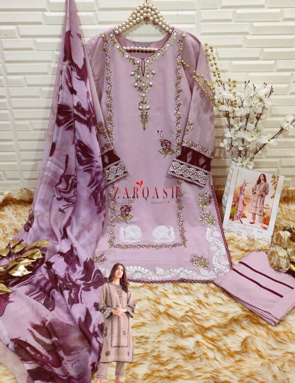 ZARQASH Z 157 GEORGETTE PAKISTANI SUITS READYMADE COLLECTION