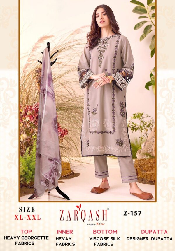 ZARQASH Z 157 GEORGETTE PAKISTANI SUITS READYMADE COLLECTION