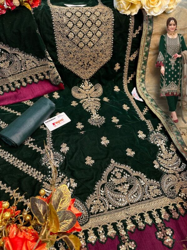 FEPIC 1271 VELVET HEAVY WORK PAKISTANI SALWAR KAMEEZ WHOLESALER