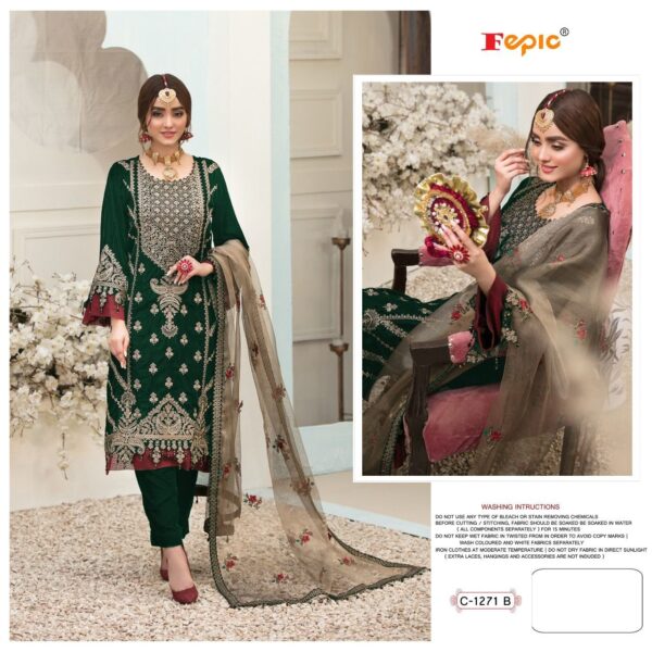 FEPIC 1271 VELVET HEAVY WORK PAKISTANI SALWAR KAMEEZ WHOLESALER