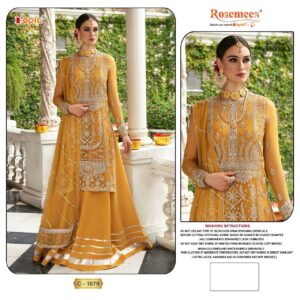 FEPIC ROSEMEEN C 1679 GEORGETTE HEAVY WORK PAKISTANI SALWAR KAMEEZ