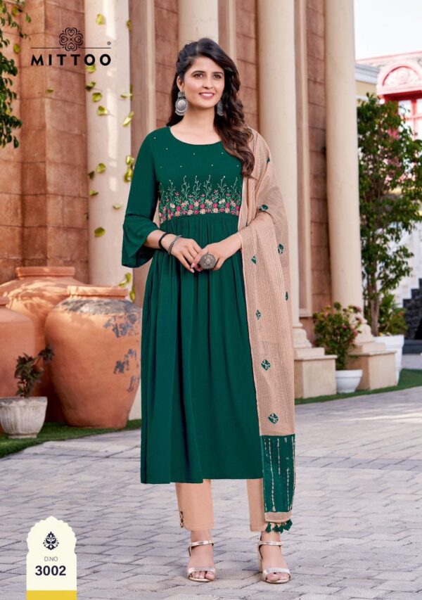 MITTOO GARIMA KURTI WITH PANT AND DUPATTA CATALOGUE WHOLESALER