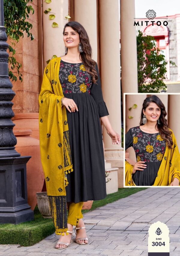 MITTOO GARIMA KURTI WITH PANT AND DUPATTA CATALOGUE WHOLESALER
