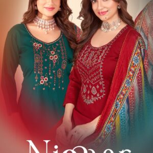 VANDANA FASHION NIGAAR VOL 1 RAYON SLUB EMBROIDERY WORK SALWAR KAMEEZ