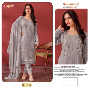 FEPIC C 1665 C GEORGETTE WEDDING WEAR PAKISTANI SUITS WHOLESALER