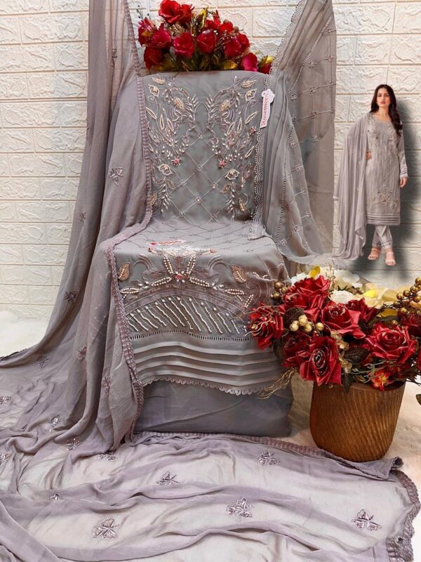 FEPIC C 1665 C GEORGETTE WEDDING WEAR PAKISTANI SUITS WHOLESALER