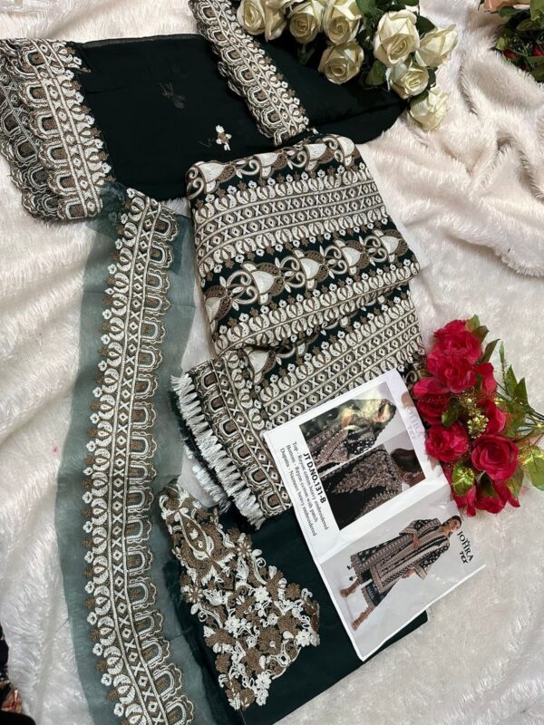 JT 131 B RAYON COTTON EMBROIDERY WORK PAKISTANI SUITS BY JOHRA TEX