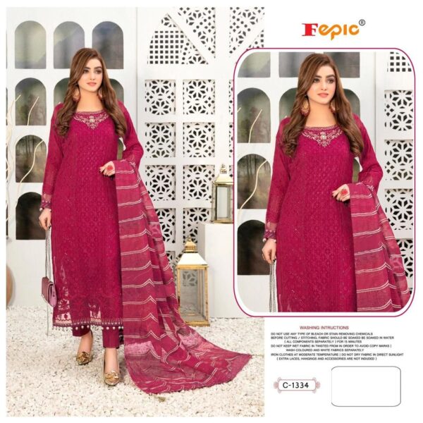 FEPIC 1334 GEORGETTE LATEST PAKISTANI SUITS COLLECTION