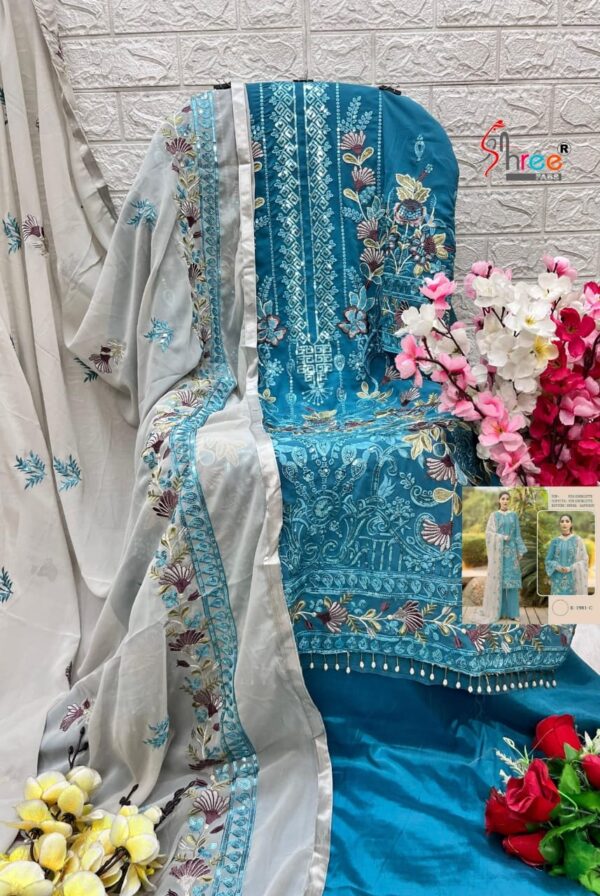 SHREE FAB K 1981 GEORGETTE PARTYWEAR PAKISTANI SALWAR KAMEEZ