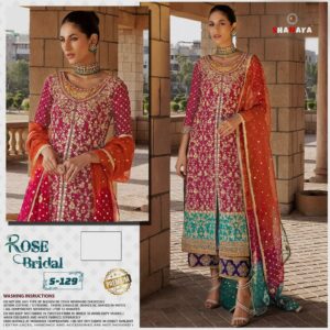 SHANAYA S 129 GEORGETTE HEAVY WORK PAKISTANI SUITS