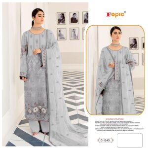 FEPIC C 1345 GEORGETTE HEAVY WORK PAKISTANI SUITS SURAT