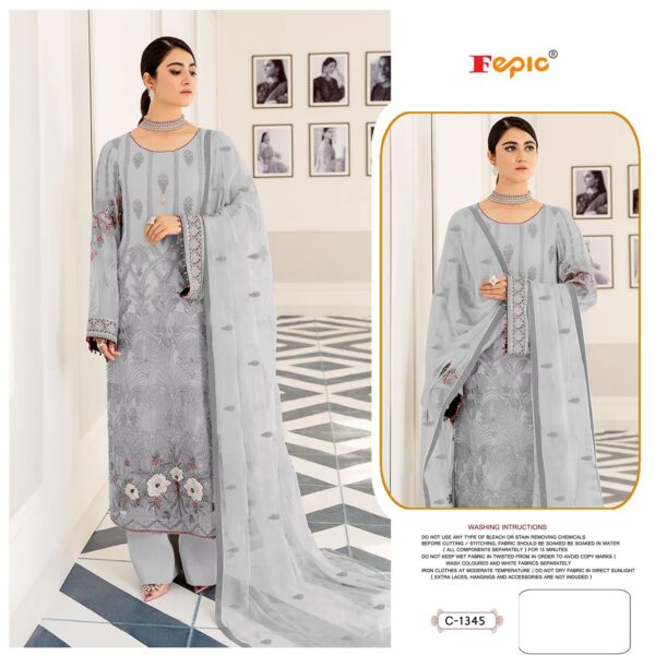 FEPIC C 1345 GEORGETTE HEAVY WORK PAKISTANI SUITS SURAT