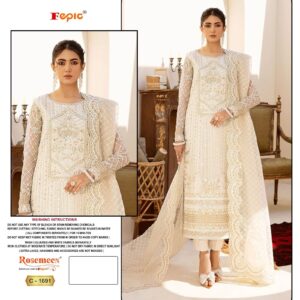 FEPIC ROSEMEEN C 1691 GEORGETTE PARTYWEAR PAKISTANI SUITS WHOLESALER