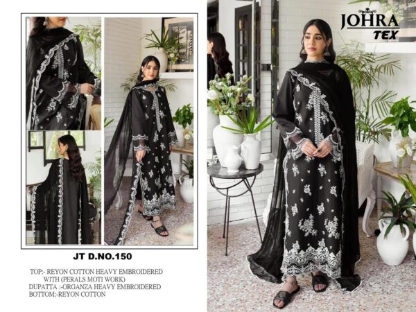 JOHRA TEX JT 150 RAYON COTTON PAKISTANI SUITS WHOLESALE