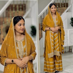 HALDI SPECIAL PARTY WEAR READYMADE CHINNON DRESS