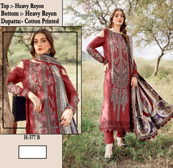 HOOR TEX H 377 RAYON PAKISTANI DRESSES