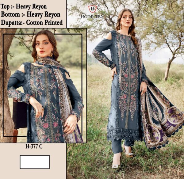 HOOR TEX H 377 RAYON PAKISTANI DRESSES