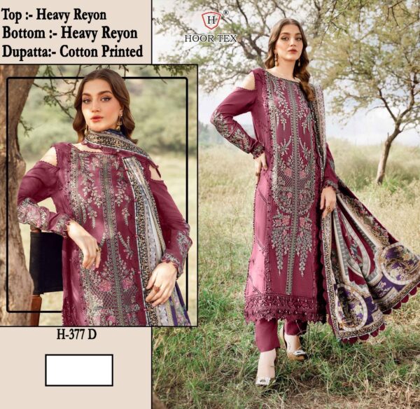 HOOR TEX H 377 RAYON PAKISTANI DRESSES