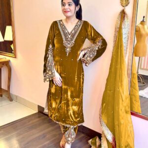 VELVET READYMADE PARTYWEAR PAKISTANI SUITS