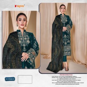 FEPIC 17024 - C VELVET PARTYWEAR PAKISTANI SUITS