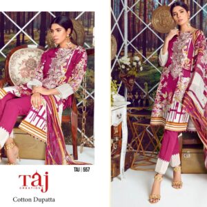TAJ CREATION 557 COTTON PAKISTANI SUITS WHOLESALE