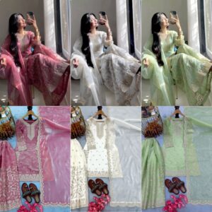 SWS JIMMY CHOO READYMADE PARTYWEAR TOP PLAZZO DUPATTA SET