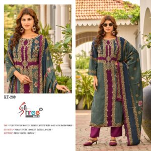 SHREE FAB KT 289 MASLIN DIGITAL PRINT PAKISTANI SUITS