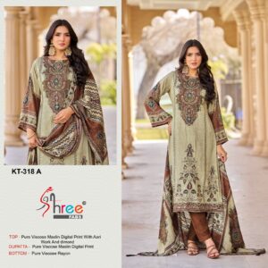 SHREE FAB KT 318 VISCOSE MASLIN PAKISTANI SUITS