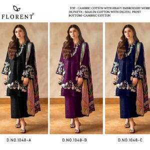 FLORENT 1048 CAMRIC COTTON FANCY PAKISTANI SUITS